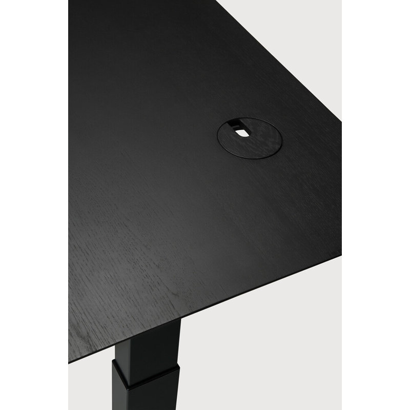 Bok Standing Desk, 25" H x 63" W x 31.5" D, Oak Black/Black