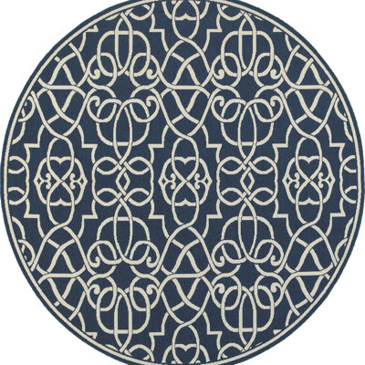 Deltana Power Loom Geometric Indoor / Outdoor Rug