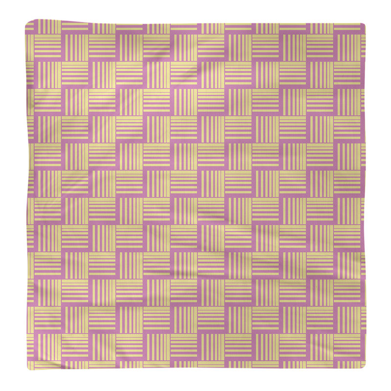 Serviette de table en coton de couleur contrastée, H 0,1 po x l 22 po x P 22 po, Rose/jaune, Polyester sergé
