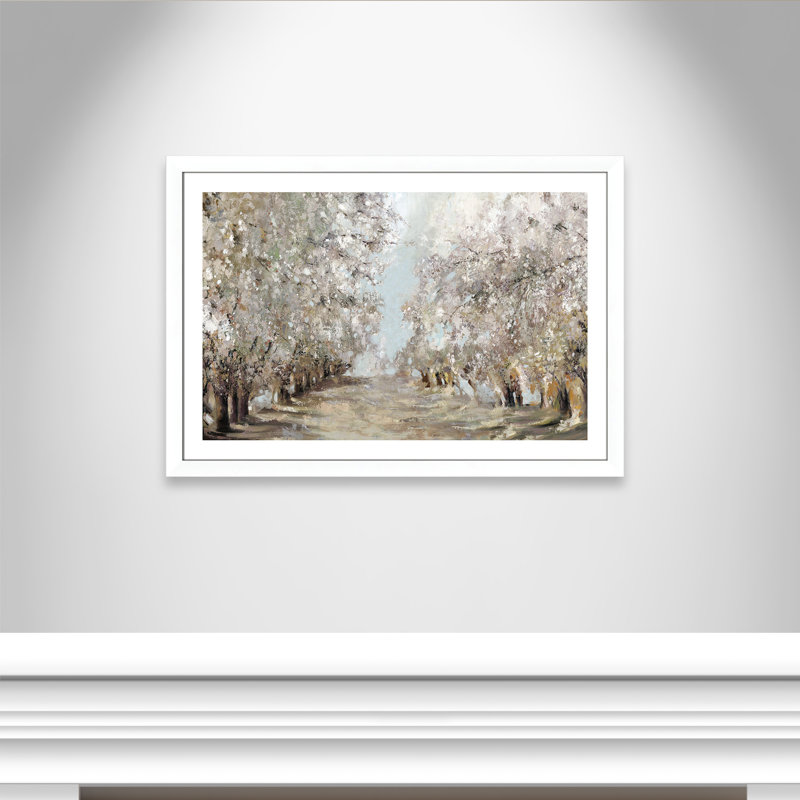 Spring Blossoms - Art encadré autoportant, H 31 po x l 43 po x P 1,25 po, Cadre blanc mat