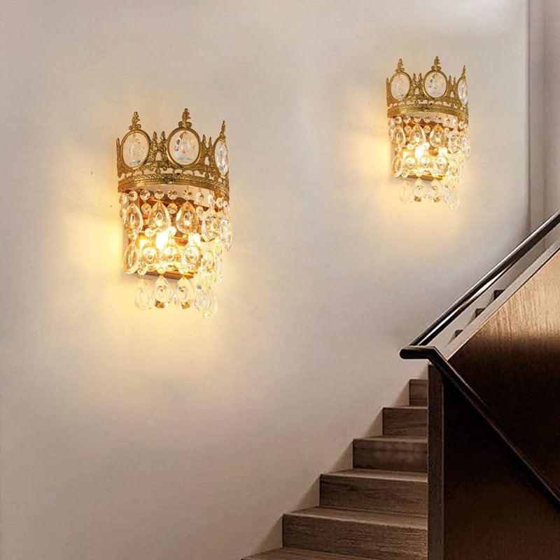 Applique murale en cristal, 1 lumière