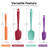 U-Taste 600ºF Heat-Resistant Silicone Spatula Set, 4-Piece BPA-Free Kitchen Baking Cooking Tools-99442512