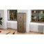 Armoire de cuisine 72 po, armoire de rangement Farmhouse, gris