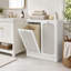 Armoire à linge double inclinable, armoire de rangement à persiennes à 2 sections
