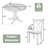 5 Pieces Dining Table and Chairs Set, Kitchen Room Solid Wood Table with 4 Chairs