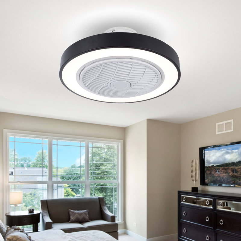 Blodgett 20'' Low Profile Dimmable Ceiling Fan with Lights and Remote Control 3CCT 6 Speeds Reversible DC Motor
