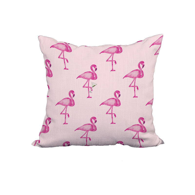 Housse et insert de coussin Flamingo Flamingo, 20 po x 20 po, Rose