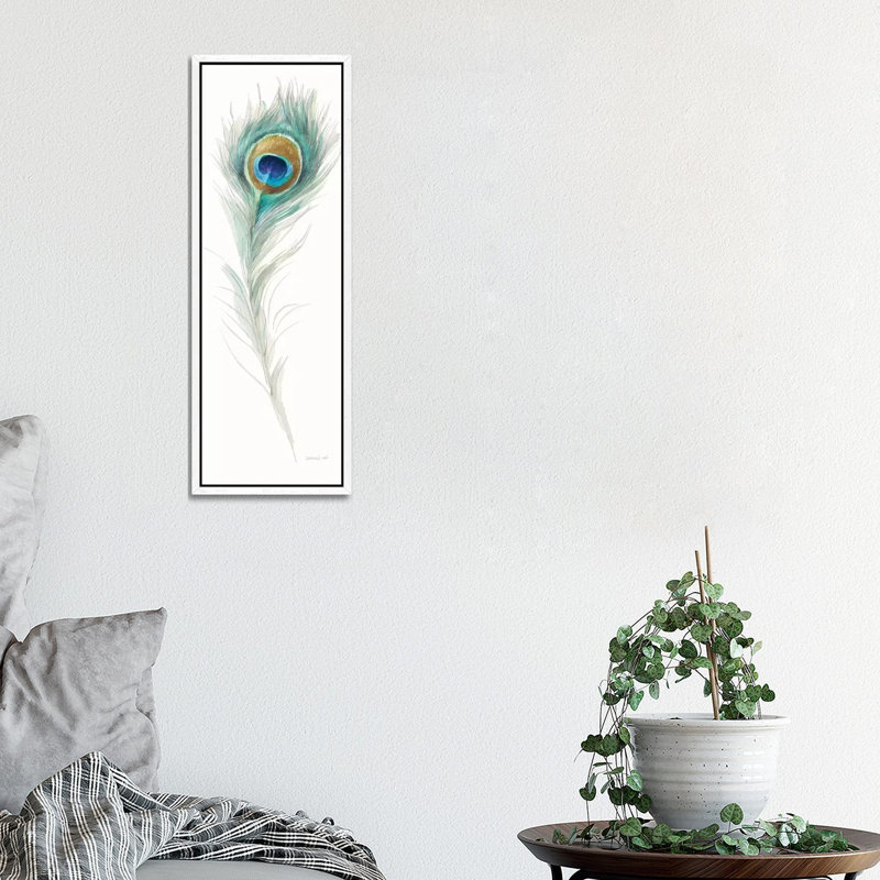 Jaipur IX by Danhui Nai - Panoramic Print on Canvas, 30.48 cm H x 91.44 cm W, White Framed