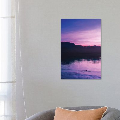 Dusk And Ducks by Beli - Wrapped Canvas Print