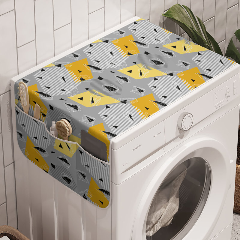 Ambesonne, ensemble de 2 machines à laver abstraites gris orange pâle 47 po x 18,5 po
