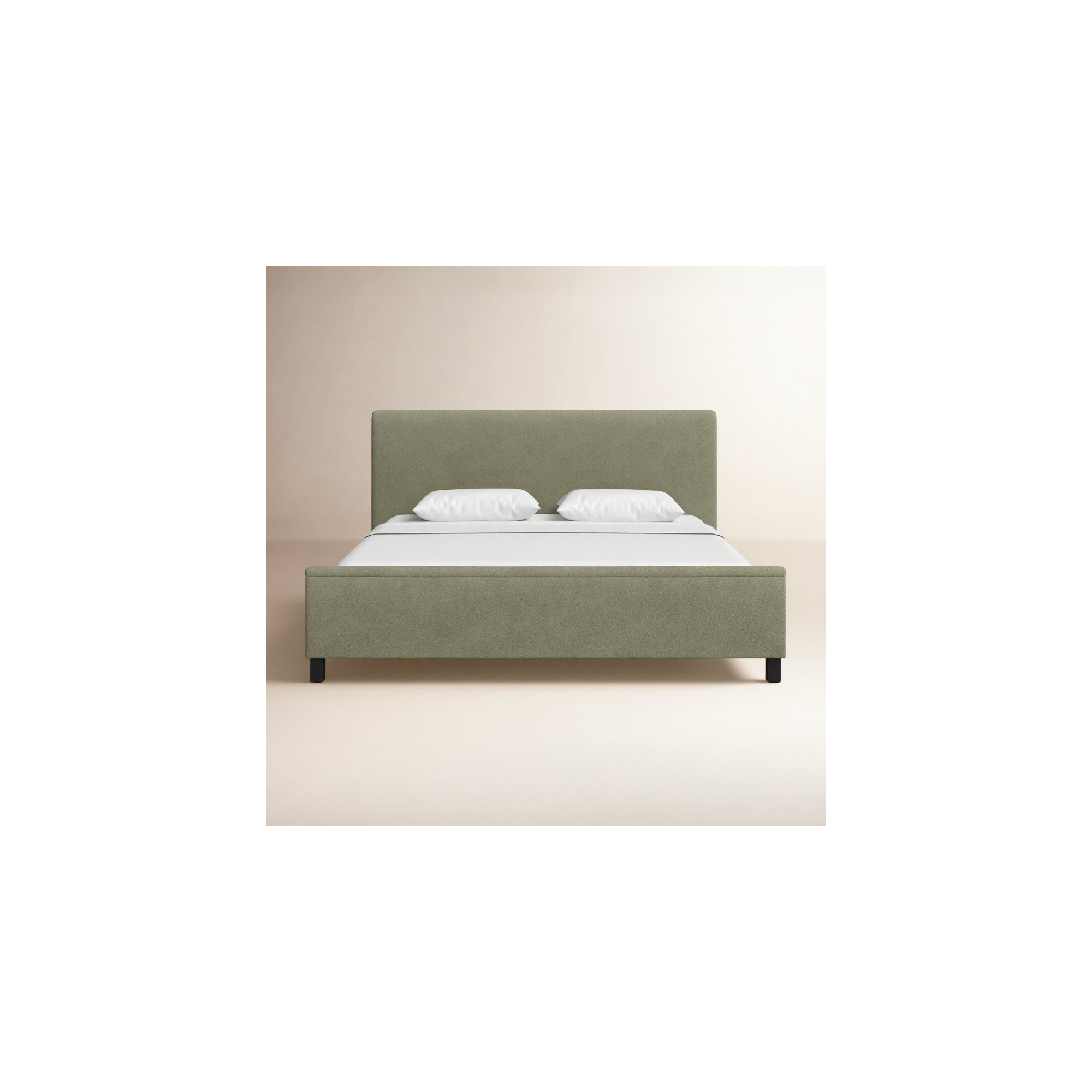 Finney Upholstered Bed, Sage Green, King