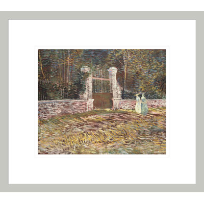 Entrée du parc Voyer-d'Argenson à Asnières par Vincent van Gogh - estampe numérique encadrée