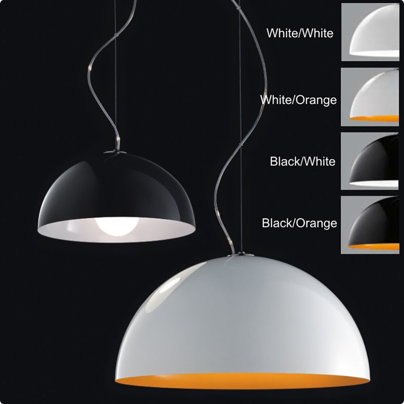 Anke 1-Light Single Dome Pendant, White, 19.5" Diameter/100W Incandescent