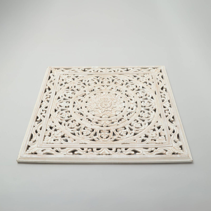 Hand curved Wall Decor | Mandala Wall Art - 36x36" | Wall Accent for Living Room