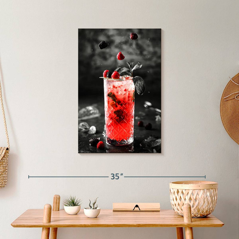 Pop Pop Berry Cocktail, H 24 po x l 16 po x P 1,25 po