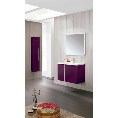 Finton 24'' Single Bathroom Vanity with Ceramic Top