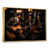 Toile avec cadre flottant or