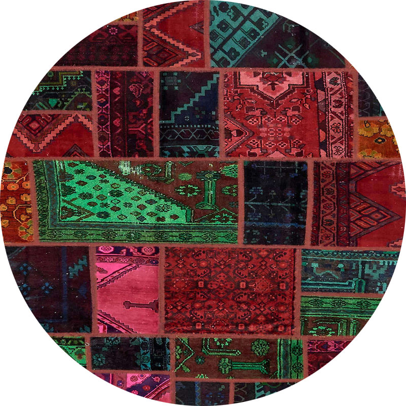 Abstract Indoor Rug, Round 4'