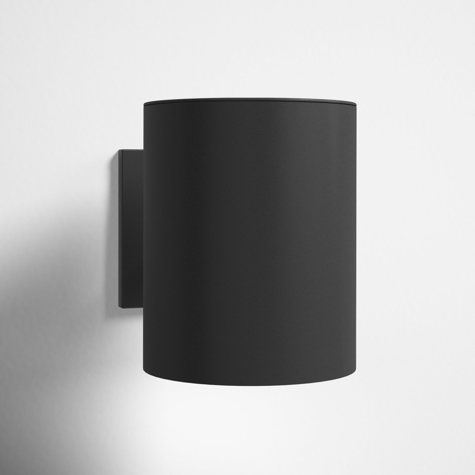 Barbara Single Light Cylinder Outdoor Wall Light, Black