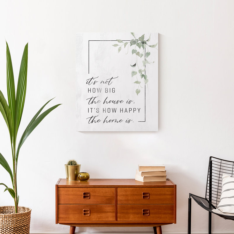 «Happy Home», reproduction sur toile, H 24 po x l 20 po