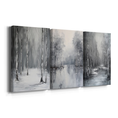 LANDSCAPES Series LXXXIII  -Custom Wrapped Gallery Canvas - 3 Pieces