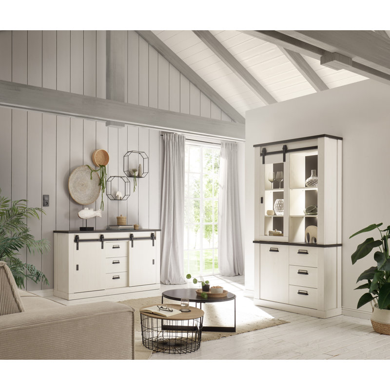 Jackeline 162cm Sideboard, White/Anthracite
