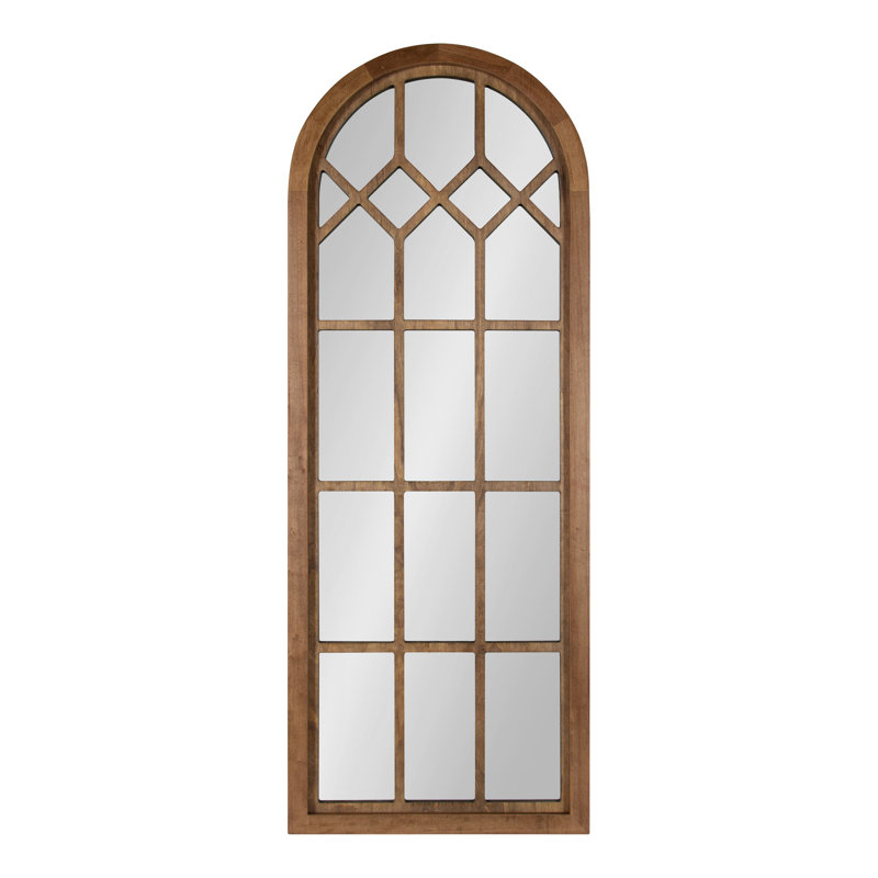 Arendje Flat Mirror, 47.25" x 18, Rustic Brown