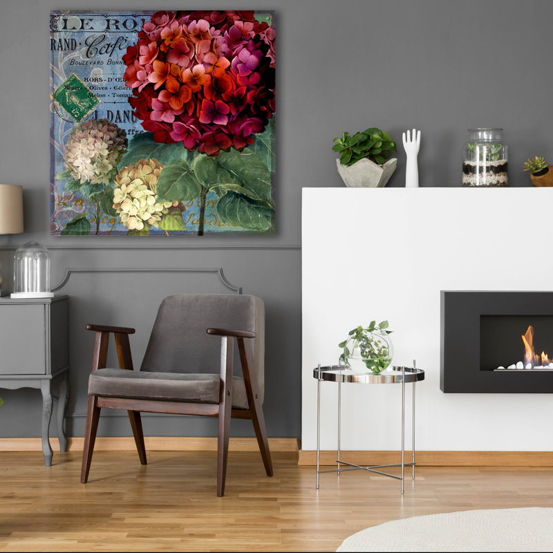  «Rouge from the garden 1» par Art Licensing Studio, art mural en verre acrylique, 36 po x 36 po, H 36 po x l 36 po