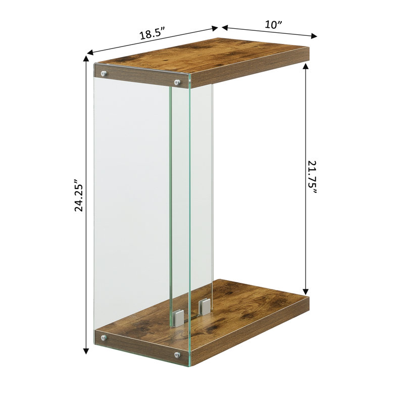Allegonda 24.25" Tall C End Table, Barnwood