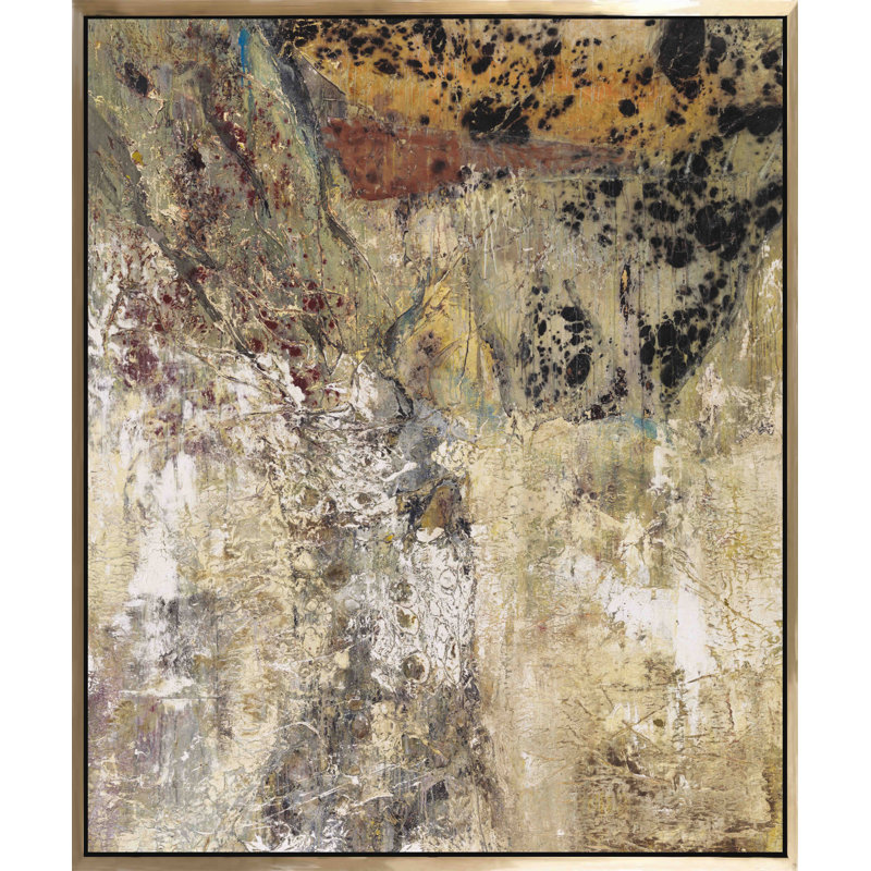 «The Giving Tree II», peinture sur toile à cadre flottant, Encadrement doré