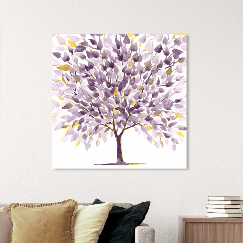 Amethyst Tree Botanicals - impression, H 16 po x l 16 po, Toile tendue