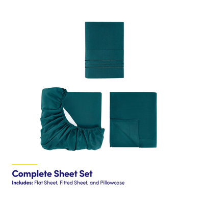 Ensemble de draps en microfibre extra douce 18-24 po