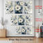 Abstrait floral sur toile tendue, reproduction d'aquarelle (ensemble de 3)-2122305859