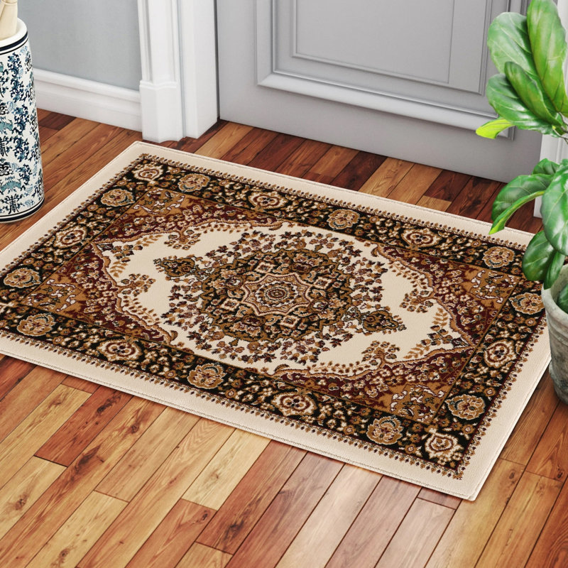 Medallion Area Rug, 24 In. X 36 In., Luxury Traditional Design, 100% Polypropylene With Jute Backing, Stain , & Pet For Nursery Multi Rug In Size, Ornate Soft And Polypropylene, Ideal Music Room