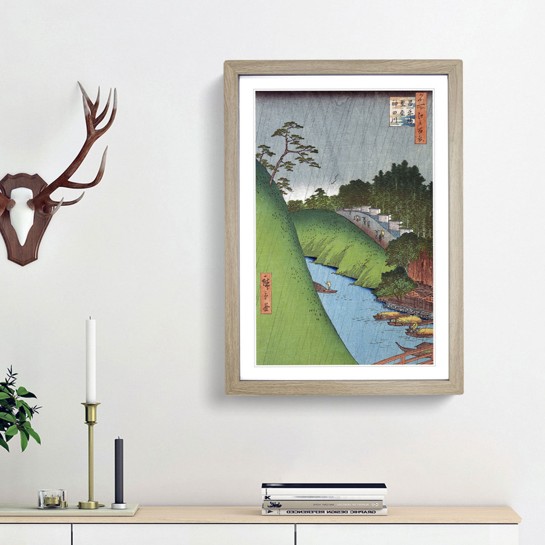 Shohei Bridge by Utagawa Hiroshige - Picture Frame Painting Print