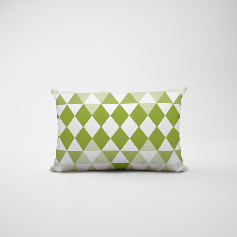 Housse et insert de coussin rectangulaire en polyester pour l'intérieur et l'extérieur, Chartreuse