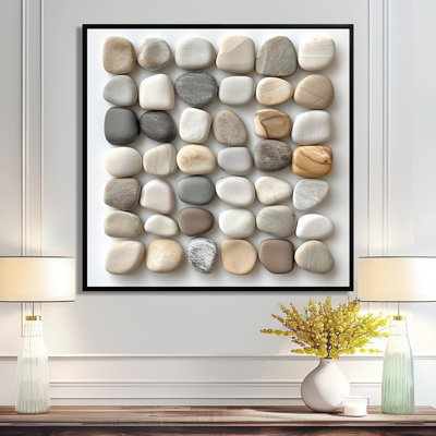 Pebble Minimalist Wall Art, Neutral Organic Canvas, Apostolis