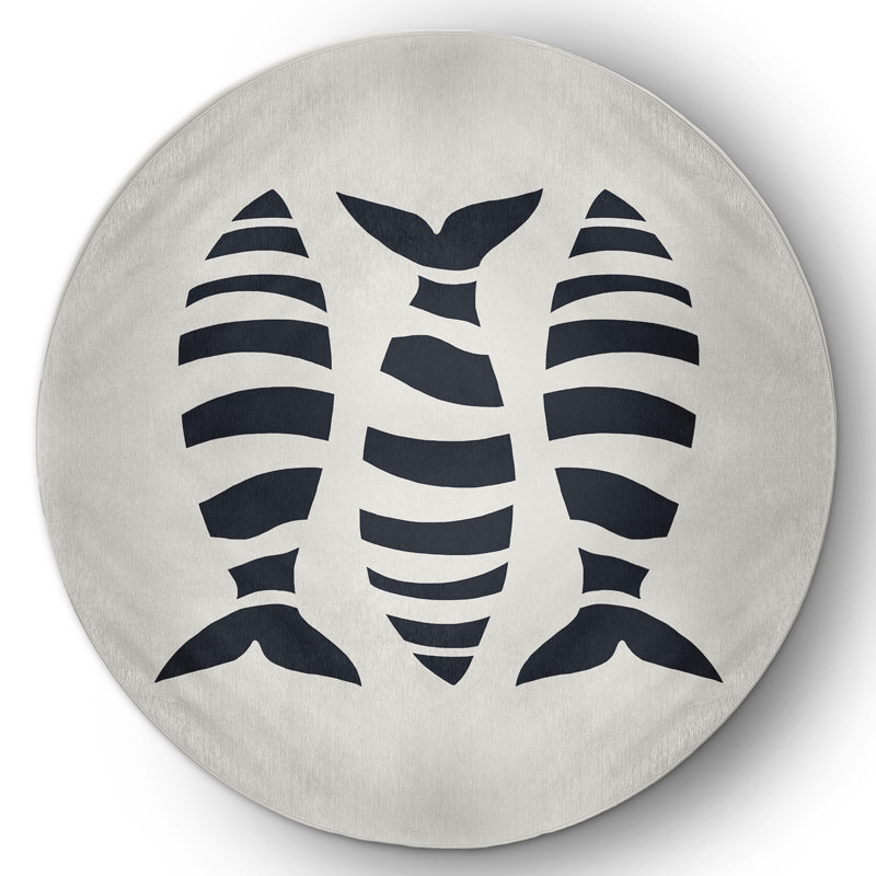 Mappsburg Chenille Animal Print Indoor Rug, Round 5'