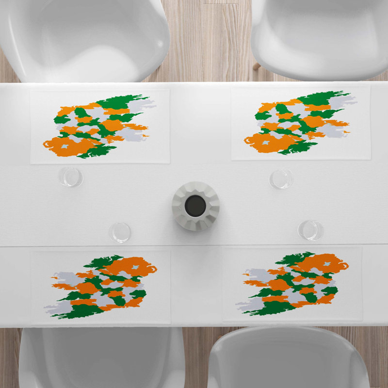 Carte de table 18,5" ireland map, Vert