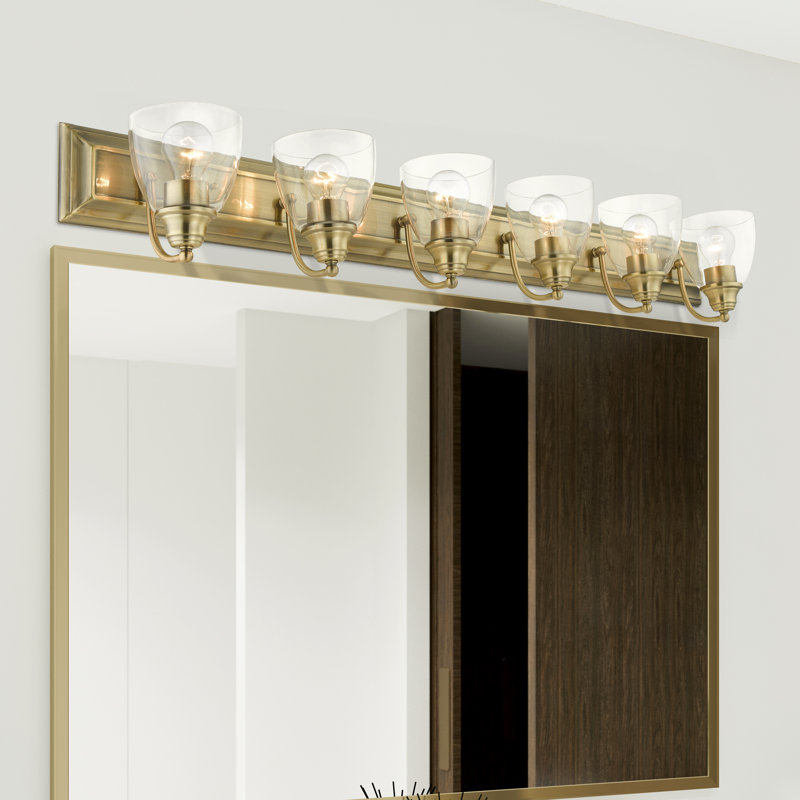 Shubhika 6 - Light Dimmable Vanity Light, Antique Brass