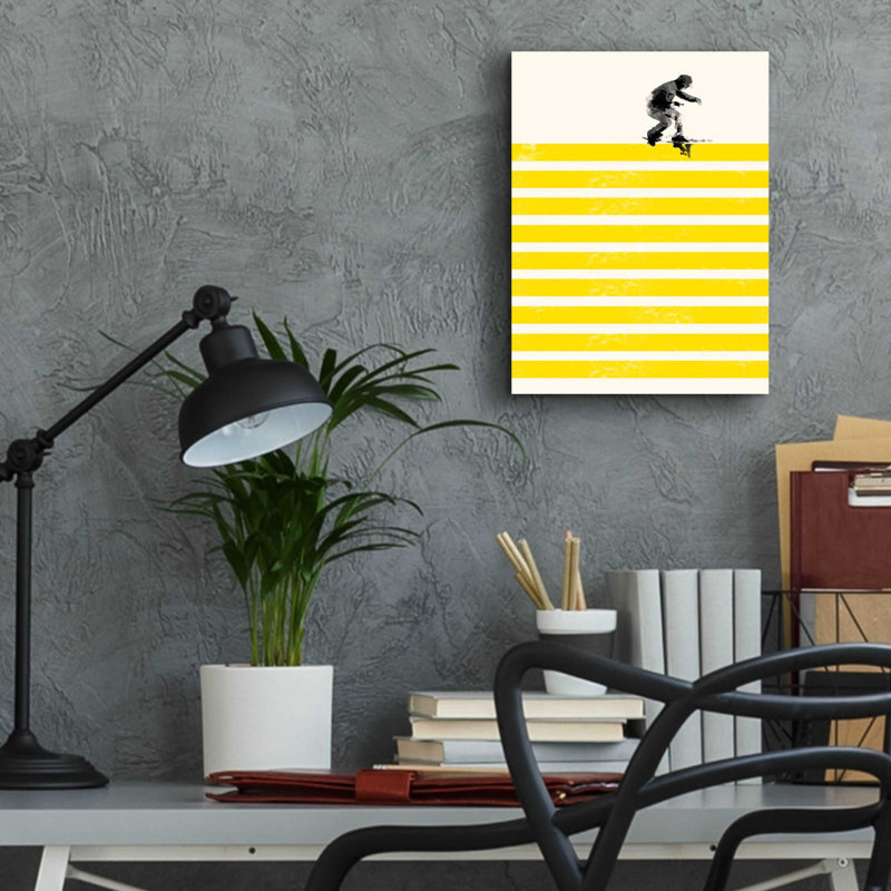 "Slide In Stripes" par Robert Farkas, H 16 po x l 12 po x P 0,13 po