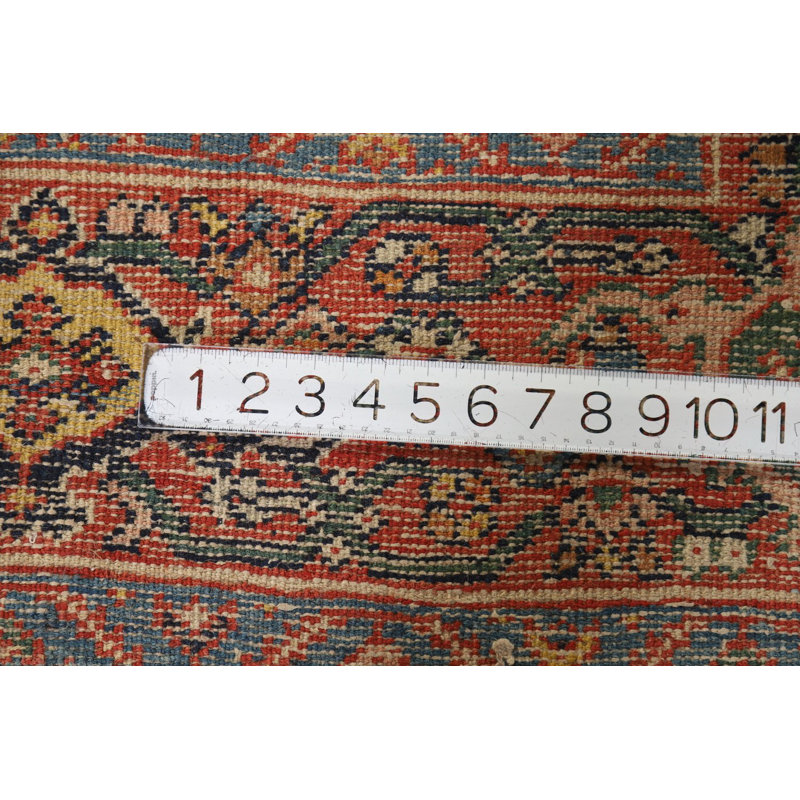 Tapis traditionnel à teinture végétale pré-1900 9 x 12