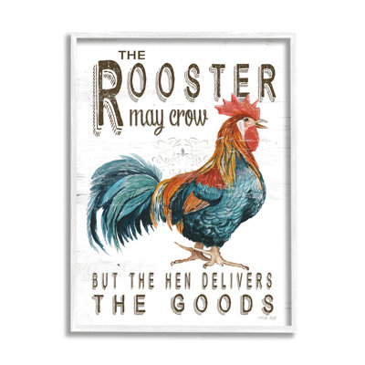 Impression amusante «Coq et poule» sur toile par Cindy Jacobs, impression