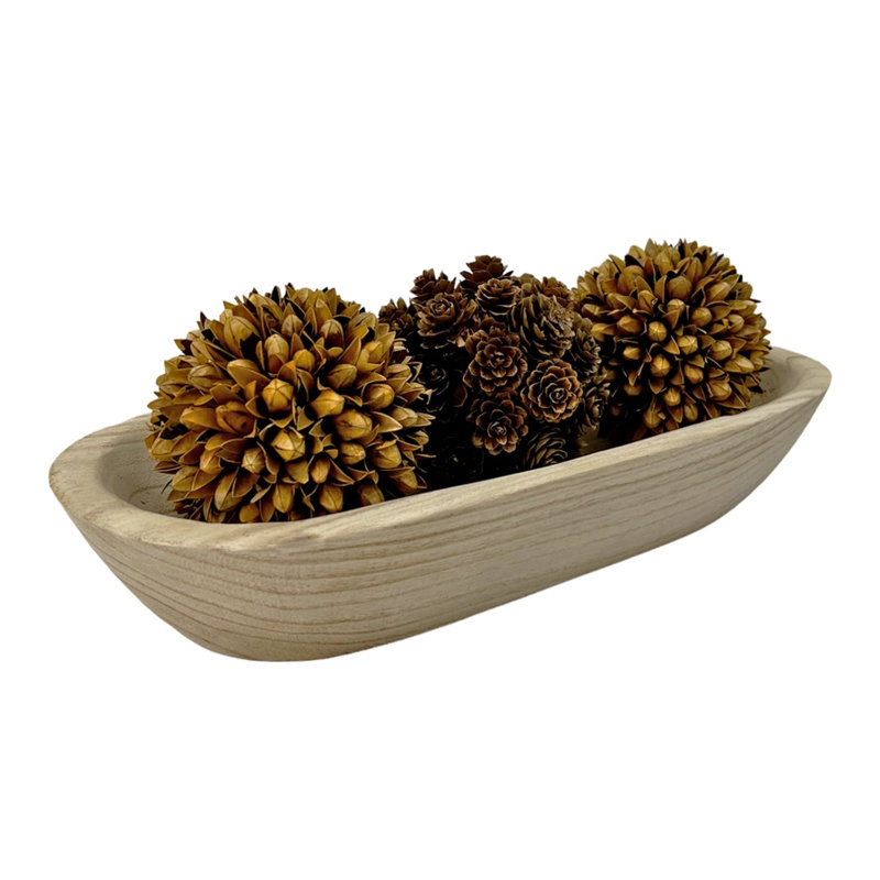 Ensemble de 3 boules topiaires conservées en forme de pomme de pin - orbes décoratifs de printemps naturels de 4 po pour bols, vases et centres de table