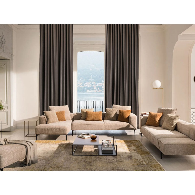 Lined Blackout Extra Long & Extra Wide Custom Made Decorative Single Panel, Light Brown, 100" W x 72" L