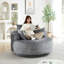 Fauteuil de relaxation pivotant à 360° de 140 cm en mousse moelleuse, fauteuil individuel, en chenille, avec coussin de soutien pivotant pour une détente optimale.
