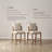 2-Pack Upholstered Bar Stool With Backrest Pillow