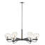 6-Light Chandelier with Bowl Shaped Glass Shades