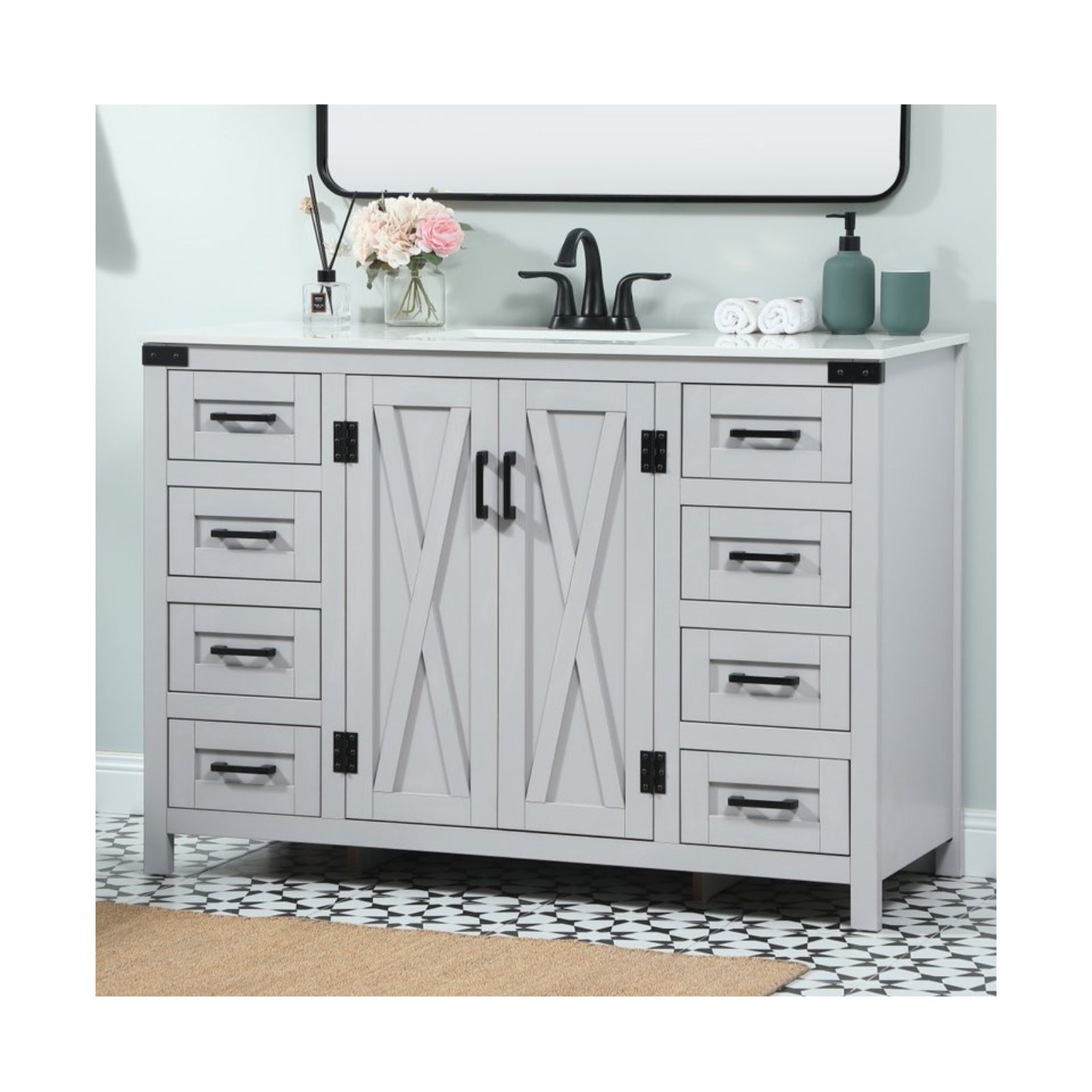 Slayton 48'' Single Bathroom Vanity, Gray