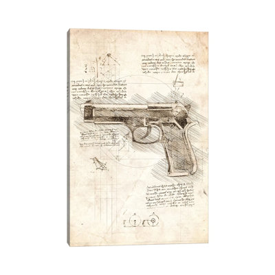 Handgun by Cornel Vlad - Wrapped Canvas Gallery-Wrapped Canvas Giclée
